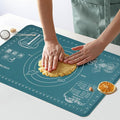 DANIA & DEAN Mom Theme 26"x16" Extra Thick Silicone Baking Mat for Pastry | Non-Slip & Non-Stick Mat with Measurements, for Dough Kneading, Pizza, Pie Crust, Sourdough, Bread, Pasta & Counter Sheet