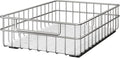 Stainless Steel Pull Out Cabinet Organizer(11.8"W x 16.5"D x 4.7"H)-1 Pack, Minimalist Design Frame, Full-Extension Slide Rails, Easy Installation for Pantry Organizers or Kitchen Cabinet Organizer