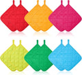 Bokon 12 Pcs Pot Holders for Kitchen, Multicolor Potholders Sets, Heat Resistant Cotton Hot Pad Oven Mitts Trivet with Hanging Loops for Baking Cooking