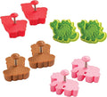 Mrs. Anderson's Baking Animal Cookie Cutters, Set of 8, Spring-Action Embossing Cutters For Cookies, Fondant, And Pastry Dough