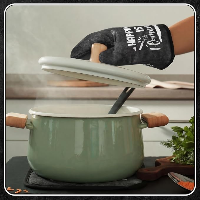 Leinuosen 8 Pcs Kitchen Towels and Oven Mitts Sets Pot Holders Dishcloths Set Kitchen Decorative Accessories Absorbent Potholders Heat Resistant for Chef Baking Cooking