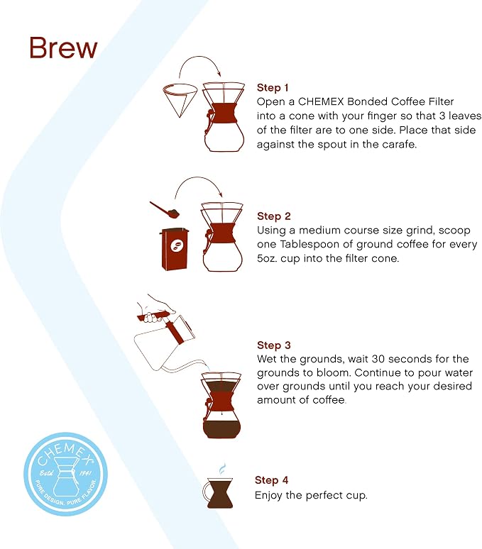 Chemex Pour-Over Glass Coffeemaker - Classic Series - 6-Cup - Exclusive Packaging | Manual Drip Coffee Brewer, Non-Porous Borosilicate Glass, Uses Bonded Filters, Sediment-Free
