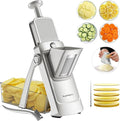 SupMaKin Safe Mandoline Slicer, Upgraded Adjustable Chips Slicer 1-8 mm | Vegetables Fruits Slicer with Container Grater, Stainless Steel Blade,Faster Slicer Artifact Kitchen Gadgets Dishwasher Gifts