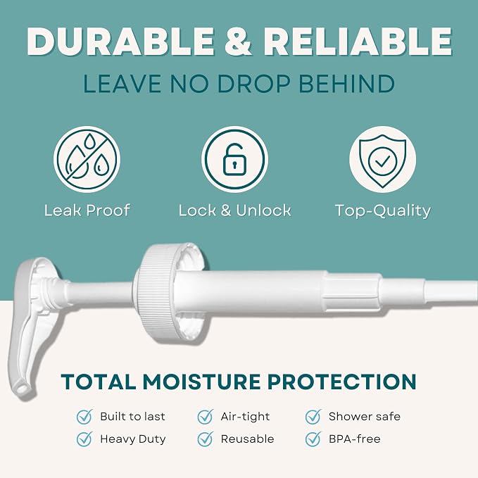 Gallon Pump Dispenser | for Plastic or Glass Bottles | Heavy-Duty Leak Proof for Commercial and Household Use | Pump for Gallon Jug | Non-BPA Plastic (Pack of 2)