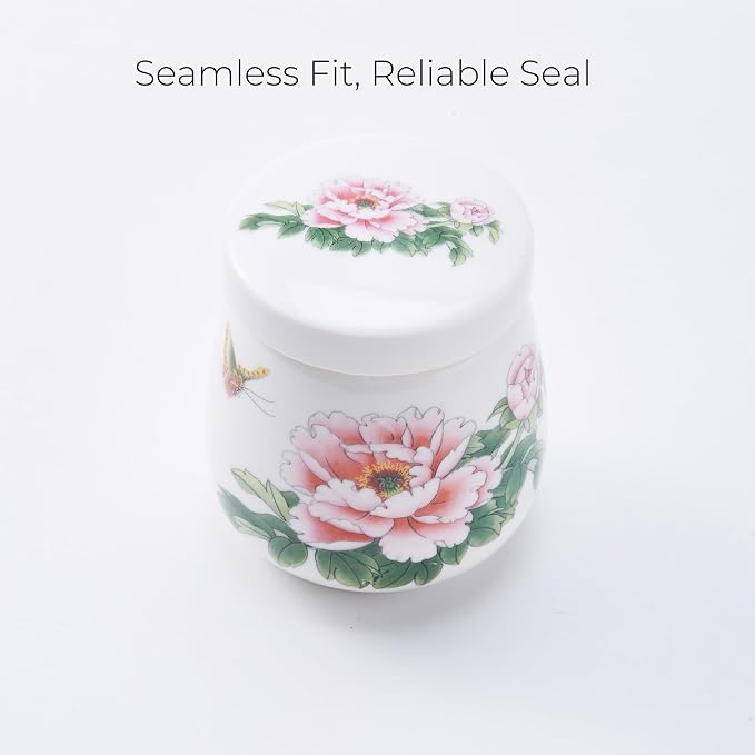 Ceramic Egg Coddler with Lid, 200 mL Porcelain Egg Cooker | Screw-On Lid, Holds One Or Two Eggs, For Soft-Cooked Eggs, Steamed Egg Dishes, Breakfast And Chawanmushi