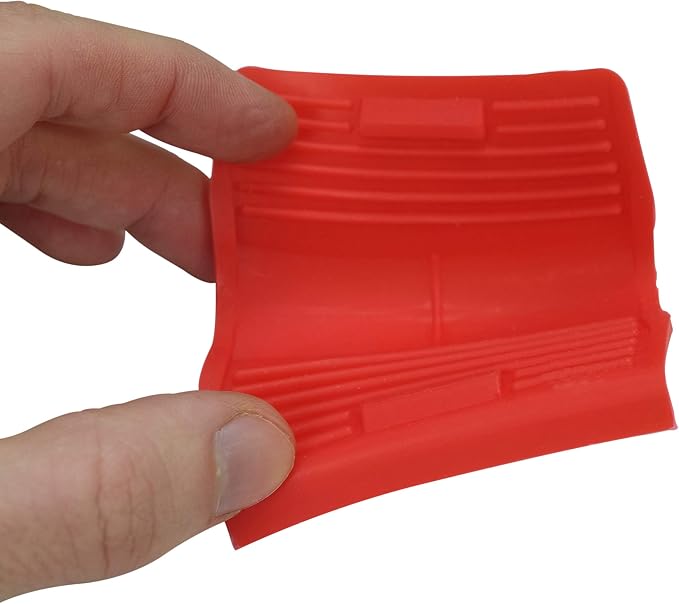 Silicone Hot Handle Holder (2-Pack) for Cast Iron Woks, Pots, Dutch Ovens, Small Skillets, Assist Handle, Oven Trays, Plates - Potholders - Red
