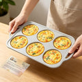 4 Inch Jumbo Silicone Muffin Top Pan with Frame Non Stick Egg Mold Baking | Silicone Egg Mold for Oven, Large Whoopie Pie Baking Pan with Handle for English Breakfast Sandwich Egg Bite Bun Tart Vnray
