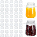 LANIAKEA 50PCS Small Silicone Stretch Lids 2 Inch Reusable Silicone Jar Cover lids to Fit 2 Inch to 2.7 Inch Expandable Food Storage Covers for Milk Bottles, Yogurt Jars, Cans Lids Small