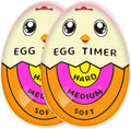 Lasubst Egg Timer for Boiling Eggs that Changes Color When Done, 2 Orange