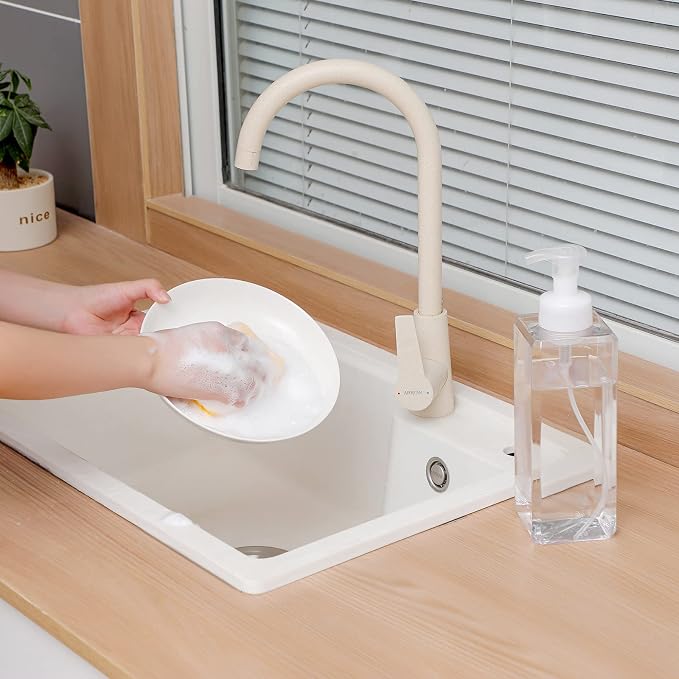 UUJOLY Foaming Soap Dispenser 1L (33.8oz) Refillable Plastic Pump Bottle for Liquid Soap, Shampoo, Body Wash (2 Pcs) (Clear) | Hand Dispenser for Liquid Soap, Shampoo & Body Wash – Saves Soap with Rich Foam, Reusable, Easy to Refill, BPA-Free