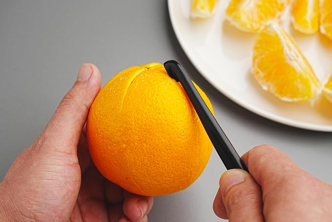 New Talent 6 Orange Peeler Set Orange Peeler Easy Open Citrus Lemon Citrus Peeler Cutter Vegetable Slicer Fruit Tools Kitchen Gadgets(Black)