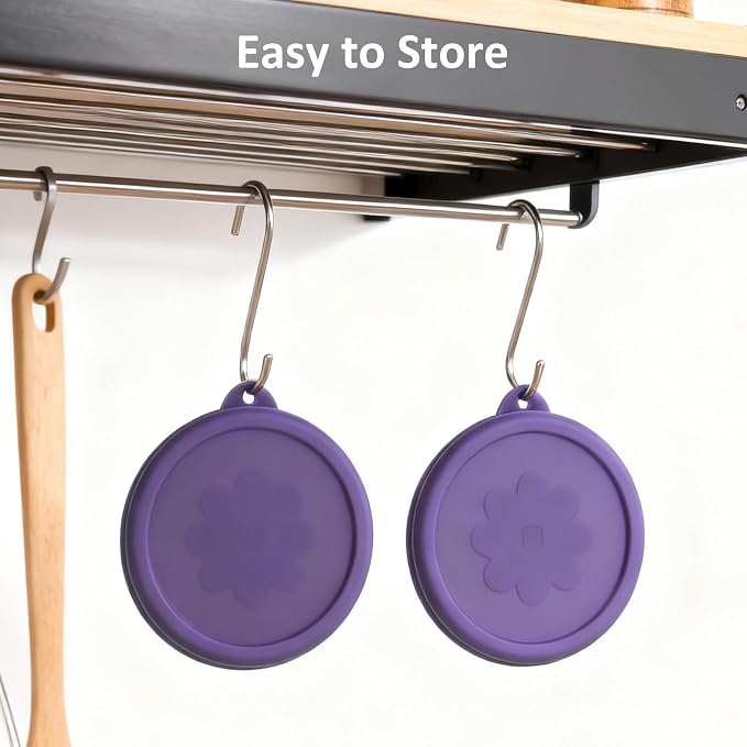 2 Cup Round Silicone Storage Cover Lids Replacement for Anchor Hocking and Pyrex 7200-PC Glass Bowls (Container not Included) (Dark Blue) 2 Pack