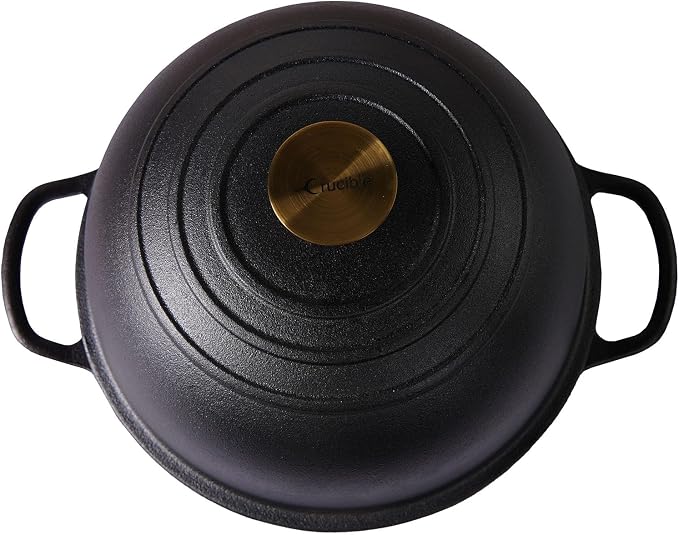 Cast Iron Bread Pan, Sourdough Artisan Bread Oven – Pre-Seasoned – Round 26 cm, 6.25 L (6.6 qt) – Boule Pan with a Deep Lid for Steam Baking