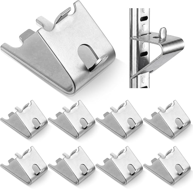 Hotop 8 Pieces 920158 Refrigerator Shelf Clips Freezer Rack Buckles | Commercial Replacement for Fridge Support, Compatible Cooler Clips, Metal Buckles Freezer Racks, Fits Model 920158 Parts
