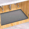 Sdpeia Under Sink Mat 34"×22" Waterproof Silicone Cabinet Liner & Sink Protector for Kitchen & Bathroom, Multi-Purpose Organizers Tray for Pets, Laundry, Cat Litter Mat, Gray