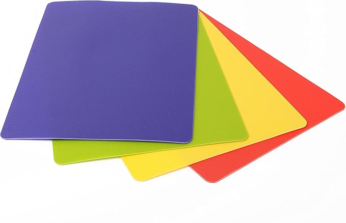 Dexas Heavy Duty Grippmat Flexible Cutting Board Set of Four 8 x 11 inches