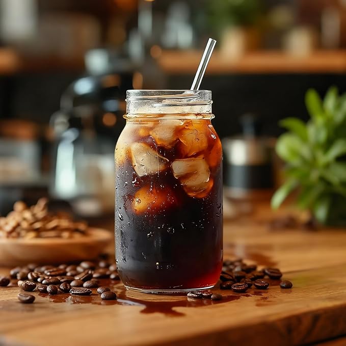 ComSaf 24 oz Mason Jars Regular Mouth 6 Pack, Tall Glass Jars with Lids | BPA-Free Materials, Canning Pickling Jam, Sauce Juice, Chunky Salsa, Large Capacity, DIY Favor