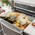 HOMETITUTE Spring Stove Top Cover 28x20 Cute Cat Kitchen Art Heat Resistant