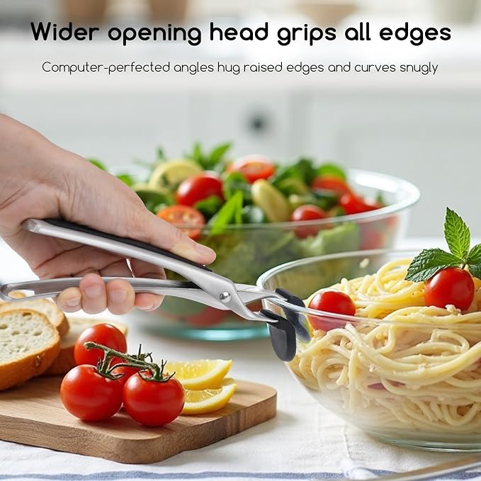 SOLEADER Plate Gripper Compatible With Pizza Pan,Non-Slip Pan Gripper,Hot Plate Bowl Retriever with Food Out from Pots,For Egg Custard For Jidangeng,For Microwave Toaster Oven Steamer,Pack of 2