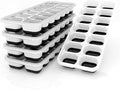 Ice Cube Trays 5 Pack for Freezer – 70 Cubes, Reinforced Snap Lids That Stay Closed, Silicone Push-Release Bottom, BPA-Free PP Frame, Stackable Ice Molds – Modern Home Bar & Everyday Freezer Use