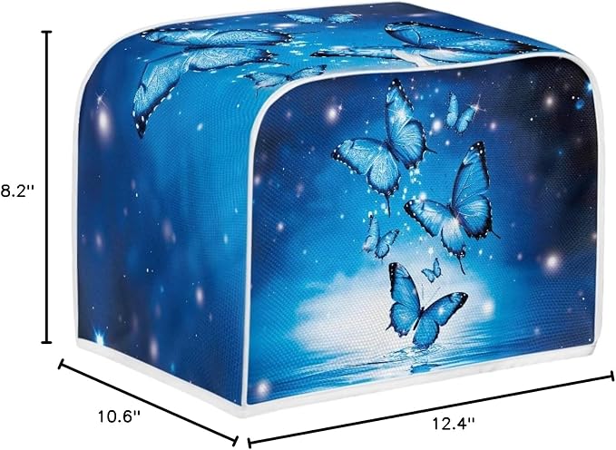 Butterfly Print Toaster Cover 4 Slice Toaster Oven Covers Dust Protection Small Appliance Covers, Waterproof Toaster Oven Protector Toaster Accessories Oven Cover, Kitchen Accessories