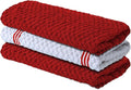 Infinitee Xclusives Kitchen Towels - 3 Pack - Cotton Dish Towel |15" x 25"| | 100% Cotton, Highly Absorbent Tea Towels - Lint Free, Soft, Durable & Quick Dry, Ideal for Drying Dishes & Kitchen Cleaning