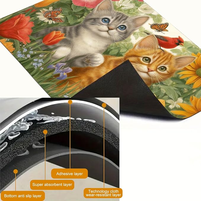 HOMETITUTE Twin Kitten Stove Top Cover 28x20 Heat Resistant Protector Mat