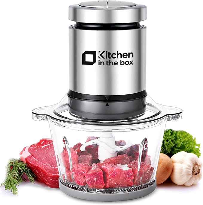 Kitchen in the box 3 Cups Mini Food Processors Food Chopper Meat Grinder