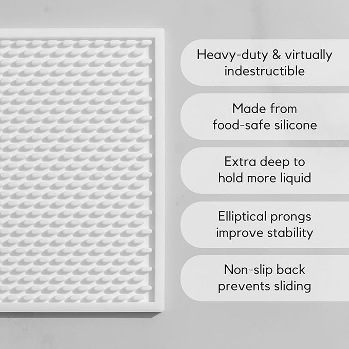A Bar Above Bar Mat for Countertop, Food Safe Silicone, 12 x 18 Inch | Commercial Strength Bartender Accessory, Dish Drying Pad, Kitchen Counter, Barista Workstation Surface, Spill Proof, Top Find