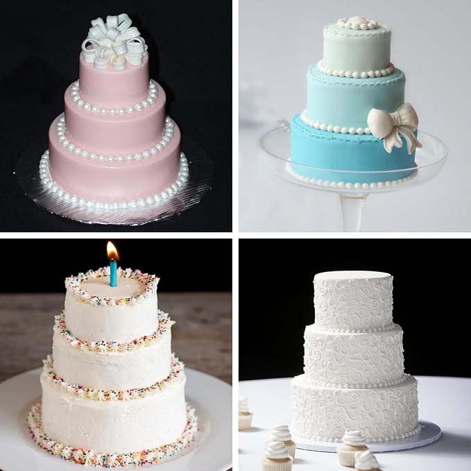 2 Pack 3 Tier Mini Cake Molds, 6 Cavity Silicone Cake Molds for Baking Cake Pop, Cakesicle, Brownie and Mousse (Confetti)