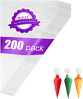 200pcs/set Disposable Pastry Bag Icing Piping Bag Cake Cupcake Decorating Bags