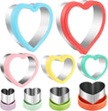 laxizar 9 Pcs Heart Cookie Cutters Set Stainless Steel Biscuit Cutter