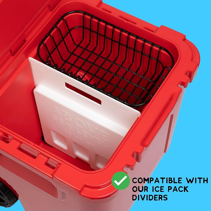 Above Sea Level Cooler Basket for YETI Tundra Haul, YETI Roadie 48, and YETI Roadie 60 - Wire Cooler Rack for YETI Wheeled Coolers - Compatible with YETI Accessories