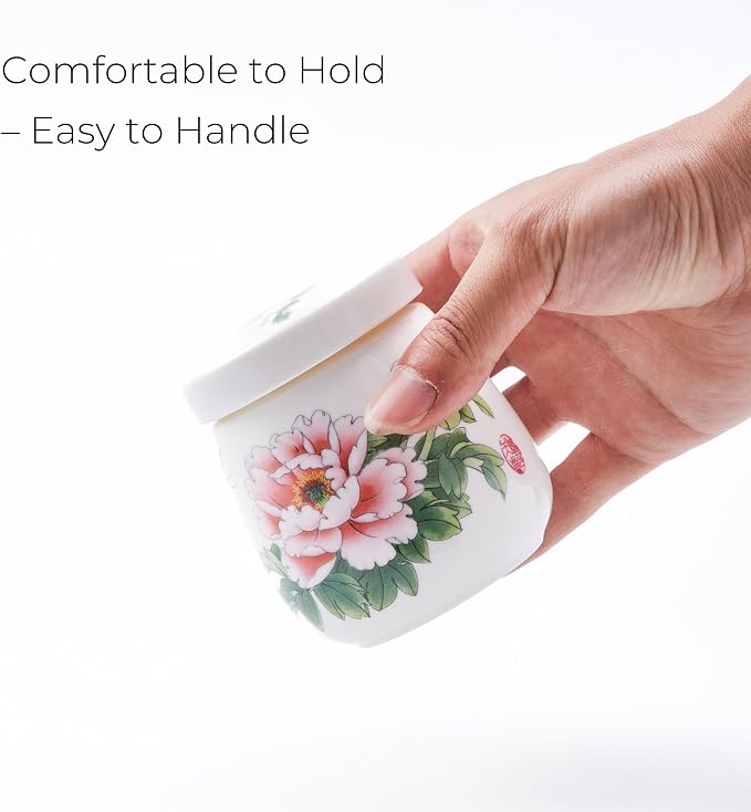 Ceramic Egg Coddler with Lid, 200 mL Porcelain Egg Cooker | Screw-On Lid, Holds One Or Two Eggs, For Soft-Cooked Eggs, Steamed Egg Dishes, Breakfast And Chawanmushi