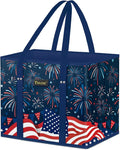 BALEINE 1PK Reusable Grocery Bags, Heavy Duty Shopping Tote Bag | 12'' Long Handles, Reinforced Bottom Keeps Upright, Fold Flat Storage, Water-Resistant Shopping Bag, Multiple Color Options