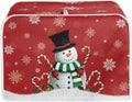 Christmas Toaster Cover 2 Slice Dustproof Toaster Bread Maker Cover Small Kitchen Appliance Fingerprint Protection Kitchen Decor, Snowman Print