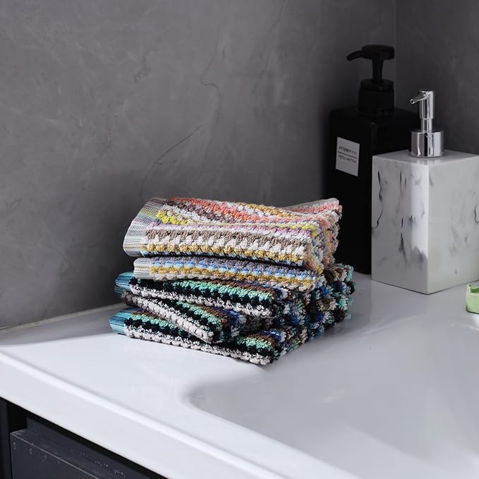 Kitchen Dish Cloths for Washing Dishes, 100% Cotton Dishcloths | High Absorbent, for Cleaning Drying Wiping, Dish Rags, Quick Dry, Kitchen Wash cloths 12x12 Inches