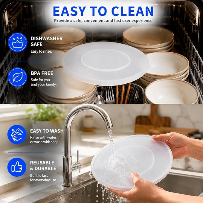 Silicone Lid for Select Instant Pot 3 Quart Models,Airtight for FoodStorage | Reusable, Translucent Inner Pot Cover. Microwave, Freezer & Dishwasher Safe for easy food storage.