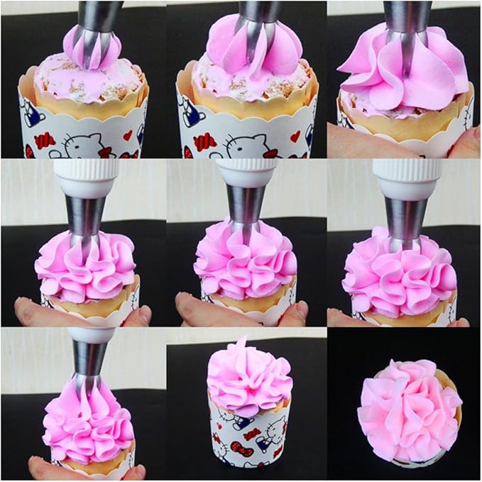 Russian Ball Piping Tips Set with Bags, Cake Frosting Flower Decorating Kit