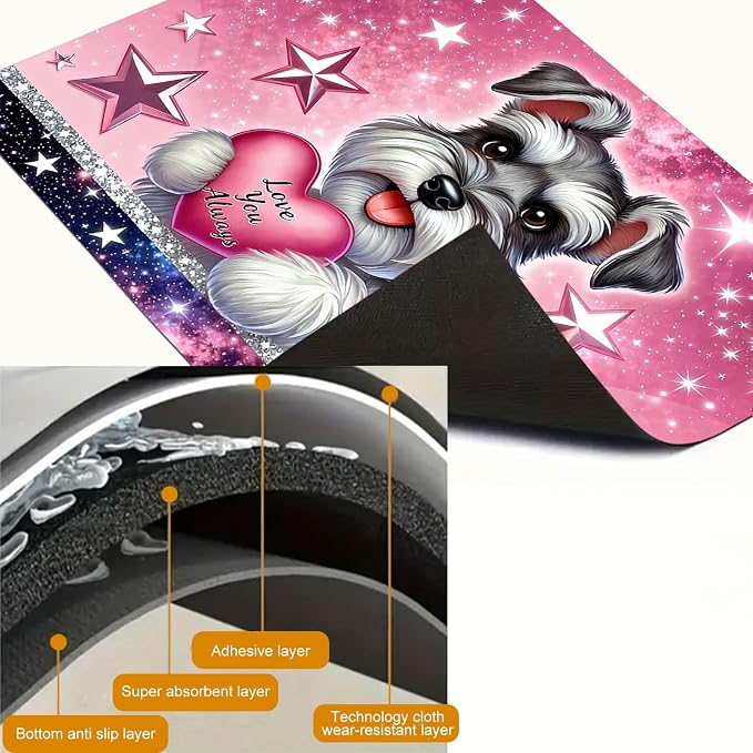 HOMETITUTE Spring Stove Top Cover 28x20 Puppy Heart Heat Resistant