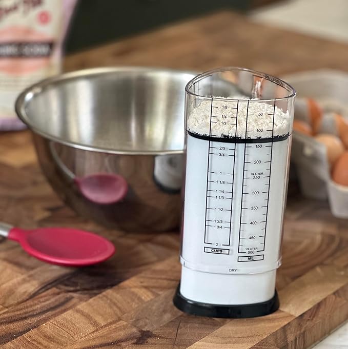 KitchenArt Pro Adjustable Measuring Set, TBL, TSP & 2 Cup Measuring Cup Set | The Essentials For Baking & Cooking | Adjustable Tablespoon, Teaspoon & 2 Cup Measuring Cup | Adjustable Measuring Tools