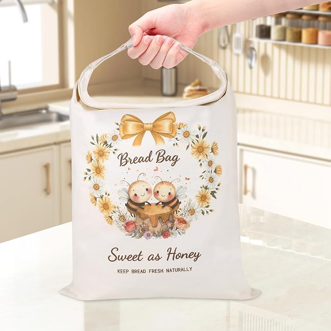 2 Pack Beeswax Bread Bags for Homemade Bread, Sourdough Storage XL 17"x13" | Reusable Bees Wax Bread Bag & Keeper, Natural Canvas with Premium Box for Home Baking, Freezer Storage & Outdoor Use