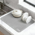 SAPID Silicone Dish Drying Mat: Large 21x18 Inch for Rack & Kitchen Counter | Heat Resistant Mat for Kitchen Counter - Easy Clean Dish Drainer Pad - Kitchen Gadgets / Home Essentials for Households