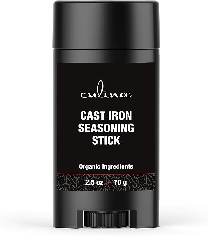 Culina Cast Iron Seasoning Stick | 100% Organic Ingredients | Best for Non-stick Cooking & Restoring | for Cast Iron Cookware, Skillets, Pans & Grills!…