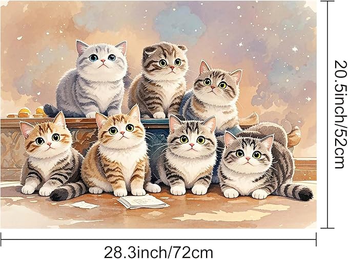 HOMETITUTE Cute Cat Stove Top Cover 28x20 Diatomite Heat Resistant Mat
