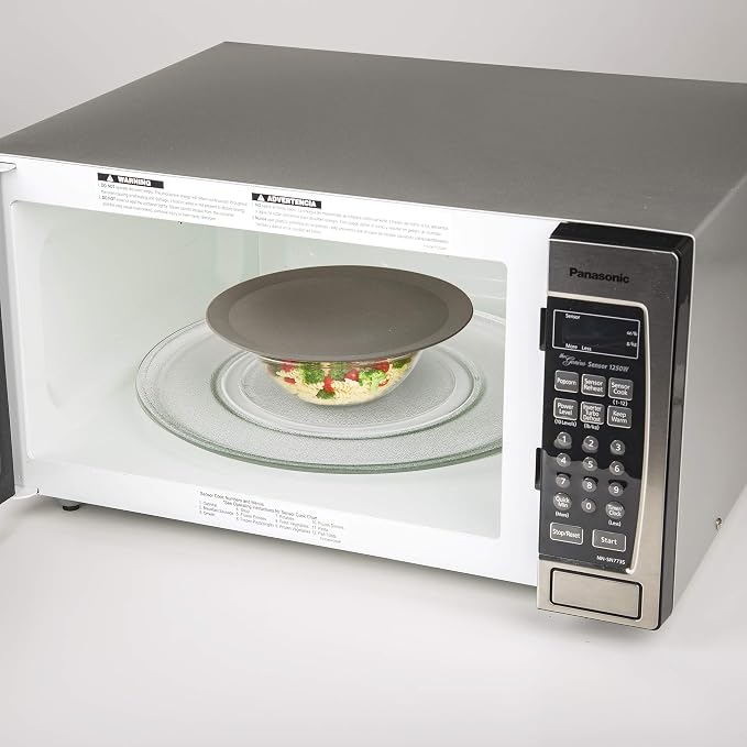 Compact Microwave Multi-Mat, 9.5 Inches, Gray – Microwave Food Splatter Protector & Heat-Resistant Trivet
