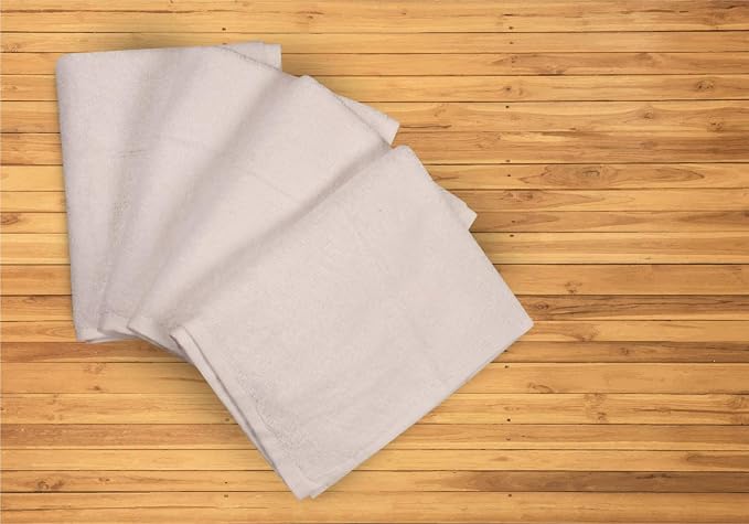 Urban Villa Kitchen Towels Cotton Dish Towels 20”x30” (Set of 4) White