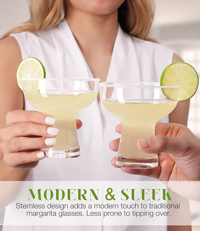 Martini Glasses Set of 4, 10oz, Coupe Cocktail Glasses for Margarita | Manhattan, Cosmopolitan, Espresso, Home Bar, Evening Parties, Birthdays, Housewarming Gift