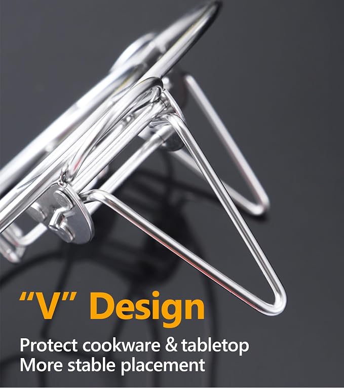 Ugotit Round Steamer Rack for Pots, Adjustable Instant Pot Trivet | Expandable Stainless Steel Steamer Insert, for Wok, Pans, Instant Pot, Cooling