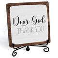 Modern Farmhouse Decor, Home Decor For Living Room, Boho Chic Aesthetic Shelf Decorations, Christian Rutsic Dear God Sign, Farm House Entryway Tv Stand Fireplace Coffee Table Decoration (05)